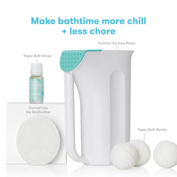 Frida Baby Baby Bath Upgrade Kit | Infant And Toddler Bath Essentials, Rinser Cup, Baby Bath Silicone Brush, Bath Bombs, Essenti