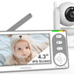 Hellobaby 4.3'' Video Baby Monitor With 30 Hours Battery, Remote Pan-Tilt-Zoom Baby Monitor No Wifi, Baby Monitor With Camera An