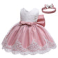 Baby Girls Christmas Pageant Lace Dresses Infant Easter Halloween Wedding Formal Frock Event Dress (Pink03,24M)