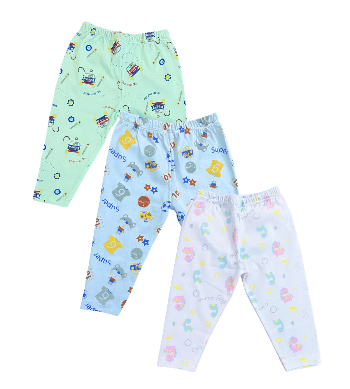 Angaakar Pure Coton Pants For New Born Baby Girl And Boy | Regular Wear Loose Fit Pant | Infant Payjama For Kids Pack Of 3