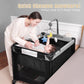 Portable Play And Pack Travel Crib With Changing Table, Breathable Mesh & Carry Bag - Multi-Functional Baby Playpen For 0-36 Mon