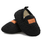 L-Run Black Fuzzy Slippers For Kids House Slipper Shoes Black 3.5-4.5 Infant=Eu20-21