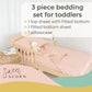 Sweet Acorn 3 Piece Toddler Bedding Sets - Organic Cotton Jersey Knit - Fits Convertible Cribs And Mattresses - 9' X 28' X 52'