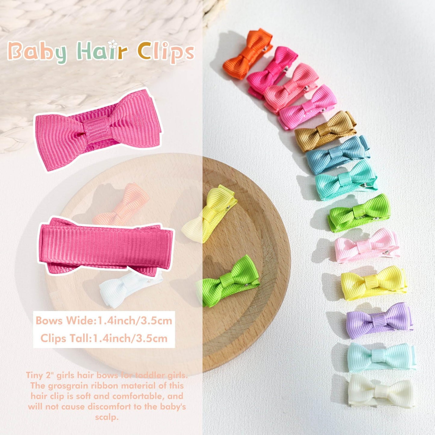 48Pcs 2Inch Oaoleer Girls Hair Clips And Pins - Fully Lined Bows Alligator Clips For Infants And Toddlers, 24 Colors In Pairs (S