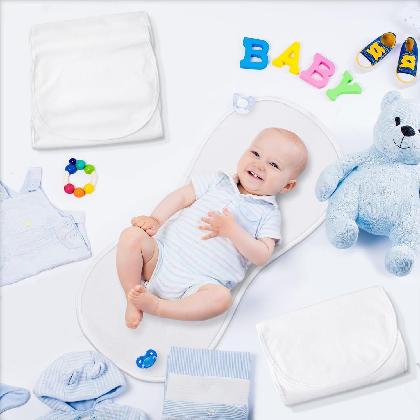 Timgle 6 Pcs 13 X 29 In Peanut Shape Changing Pad Liner Peanut Changing Pad Liner Portable Soft Peanut Changing Pad Washable Reu