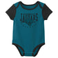 Outerstuff Nfl Newborn Baby And Infant Short Sleeve Bodysuit Variety 3-Pack - Jacksonville Jaguars, 0-3M