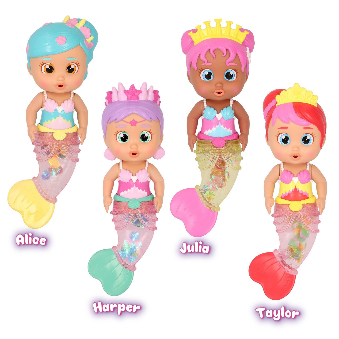 Bloopies Mermaids Shimmer Tail Julia - Water Toy with Shimmer Mermaid Tail, for Girls and Kids 18M and up