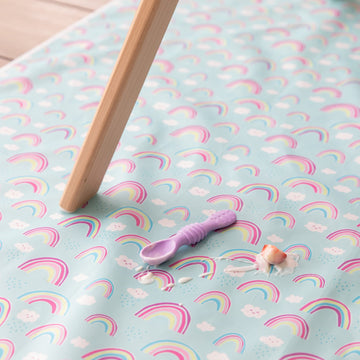 Bumkins Baby Splat Mat For Under High Chair, Waterproof Washable Cloth For Arts And Crafts, Playtime Mats For Kids, Floors Or Ta