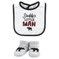 Hudson Baby Unisex Baby Cotton Bib And Sock Set, Buffalo Plaid Family, One Size