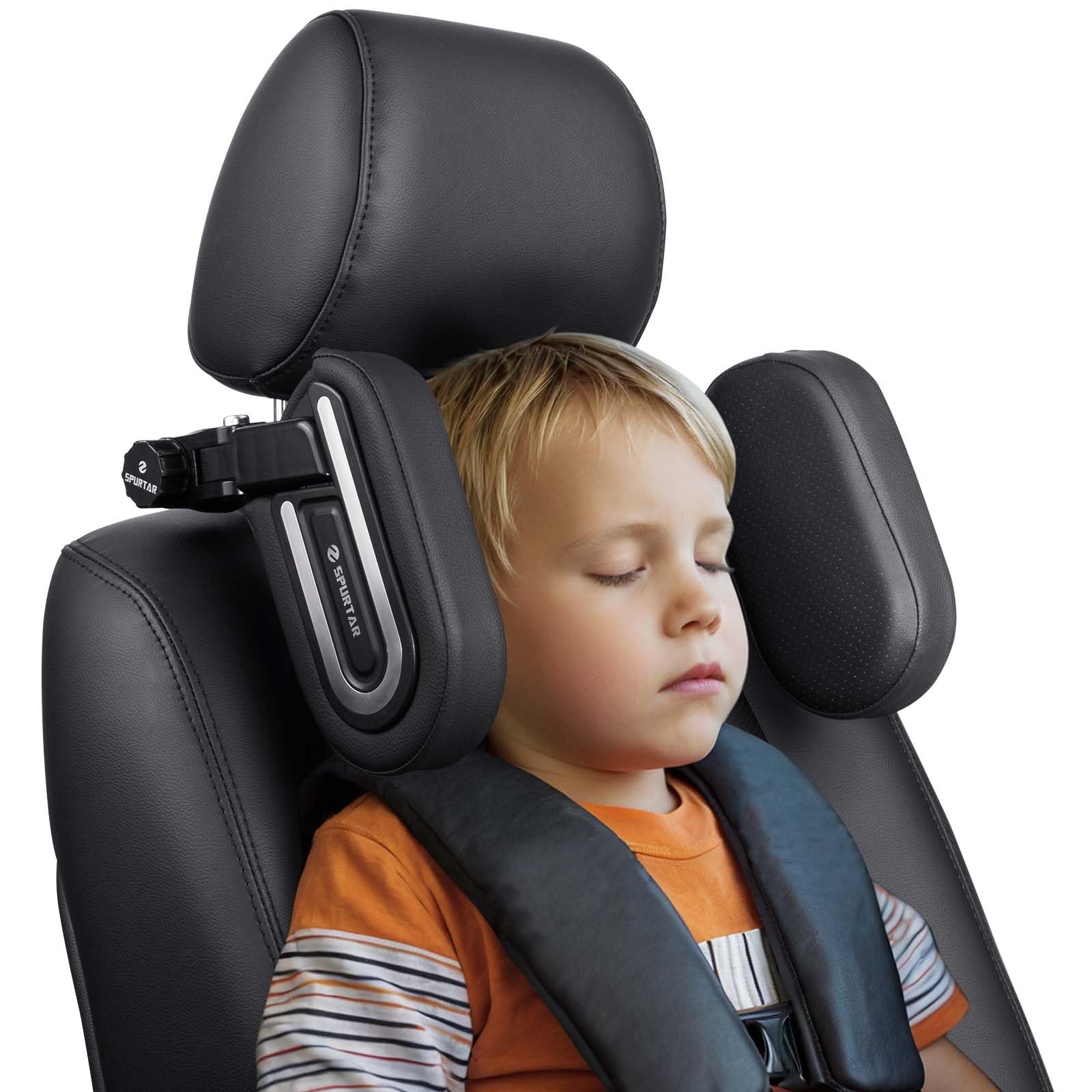 Spurtar Updated Version Car Headrest Pillow For Kids Head Support, Adjustable Interior Must Haves For Toddler Travel, Memory Foa