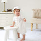 Glamulice White Infant Baby Boy Christening Baptism Outfit Christening Romper Baptism Clothes 6-12 Newborn Formal Party Baptism