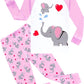Little Girls Pajamas Sets Children Cotton Clothes Christmas Pjs Long Sleeve Sleepwear Toddler Elephant Pajama Kids Jammies Size