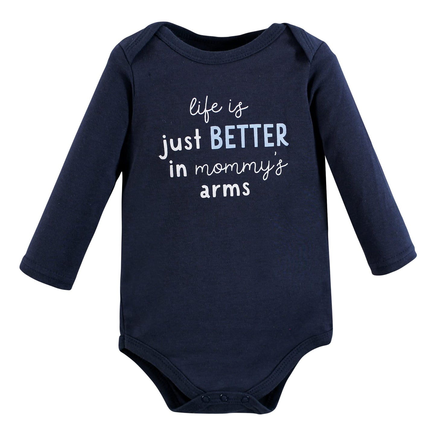 Hudson Baby Unisex Baby Cotton Long-Sleeve Bodysuits, Hugasaurus, 9-12 Months