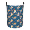 Pevtufa Astronaut Corgi Dog Foldable Laundry Basket Organizer,Fabric Clothes Toy Storage Basket Nursery Hamper Storage Bin For H