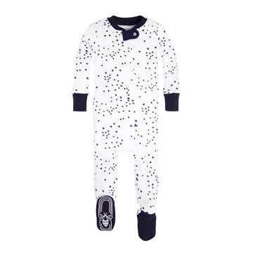 Burt'S Bees Baby Baby Boys Pajamas, Zip-Front Non-Slip Footed Pjs, Organic Cotton And Toddler Sleepers, Midnight Twinkle Bee, 12