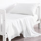 Ntbay Toddler Sheet Set - 3-Piece Microfiber Crib Sheet Set - Flat Sheet, Fitted Sheet, Pillowcase - Solid Toddler Bedding, Whit