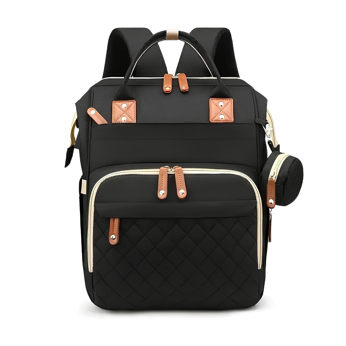 DREAM DOODLE Diaper Backpack with USB Charging Port| Classic black| Large Capacity, Stain Resistant, 16 Pockets, Waterproof, Arg