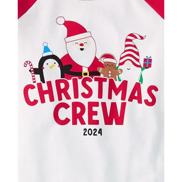 The Children'S Place Baby Toddler One Piece Family Matching, Holiday Pajama Sets, Fleece, Red Xmas Crew '24