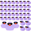 Sosation 36 Packs Mini Rubber Ducks with Sunglasses Sets 2.2 Inch Bath Squeaky Rubber Duckies Cute Float Bathtub Toys for Christ