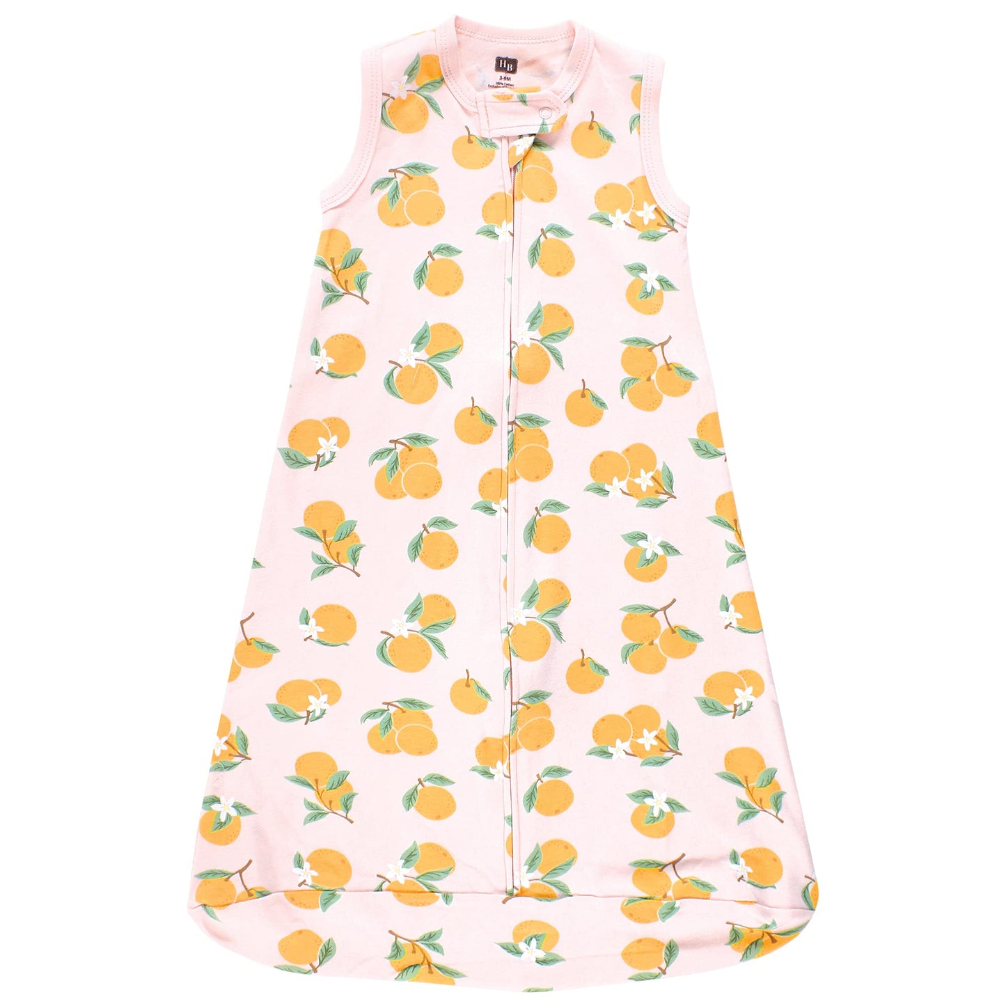 Hudson Baby Unisex Baby Interlock Cotton Sleeveless Sleeping Bag, Soft Pink Roses, 3-9 Months