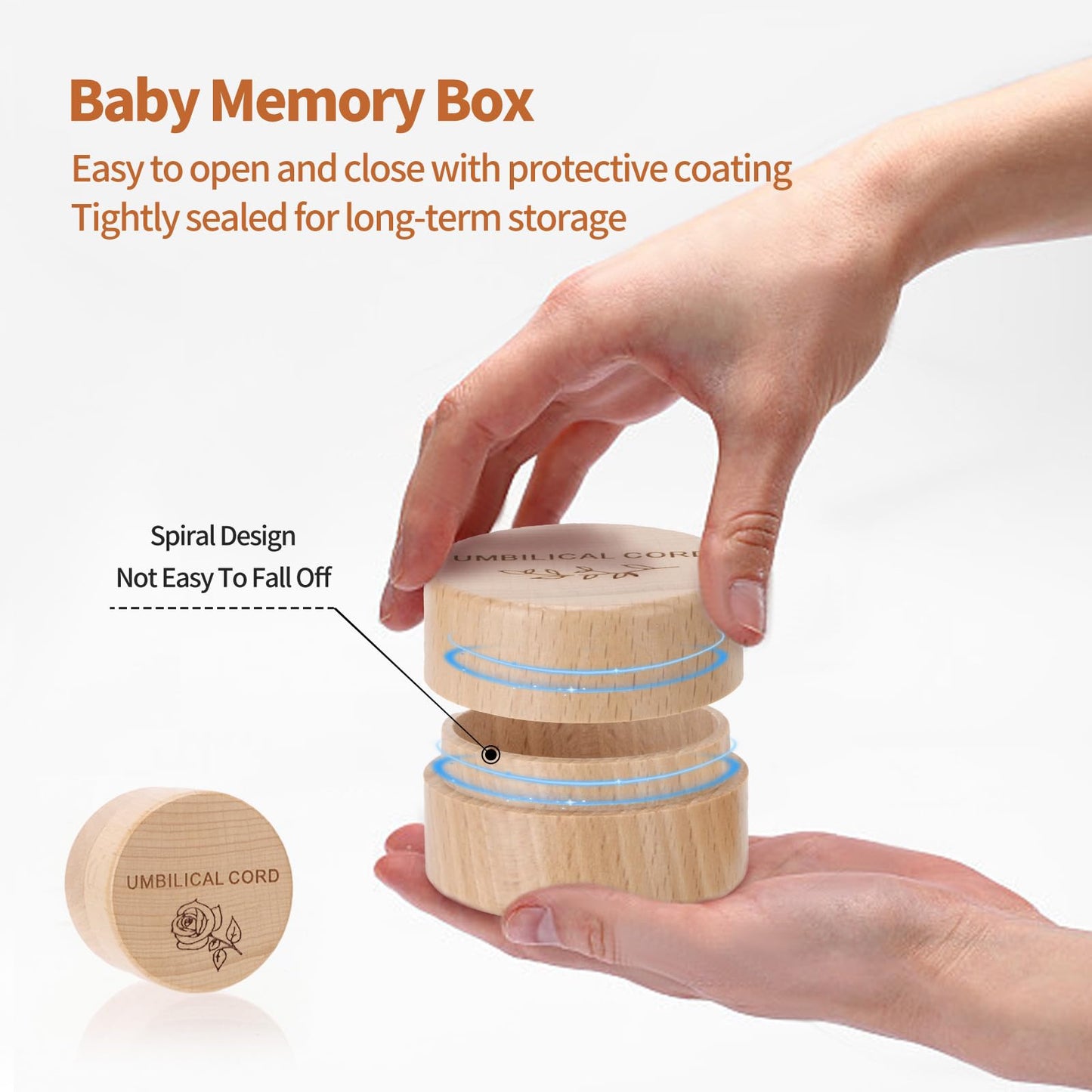 Hjkemi Umbilical Cord Keepsake Box Umbilical Cord Memorial Box Carved With Flower Pattern As Baby Memory Box Keepsake Gifts For