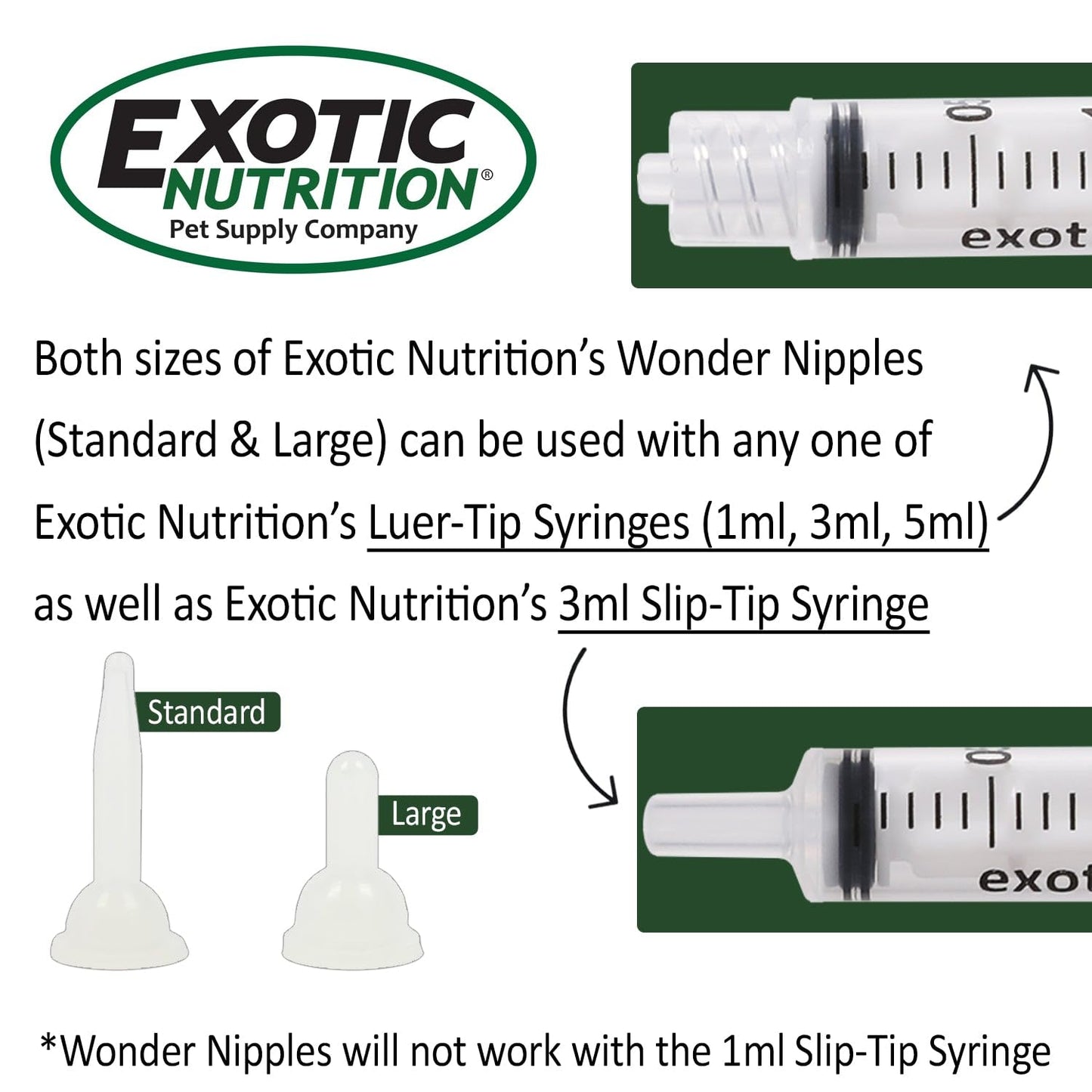 Exotic Nutrition Baby Squirrel Nursing Set (Basic) - Milk Replacer, Feeding Syringes
