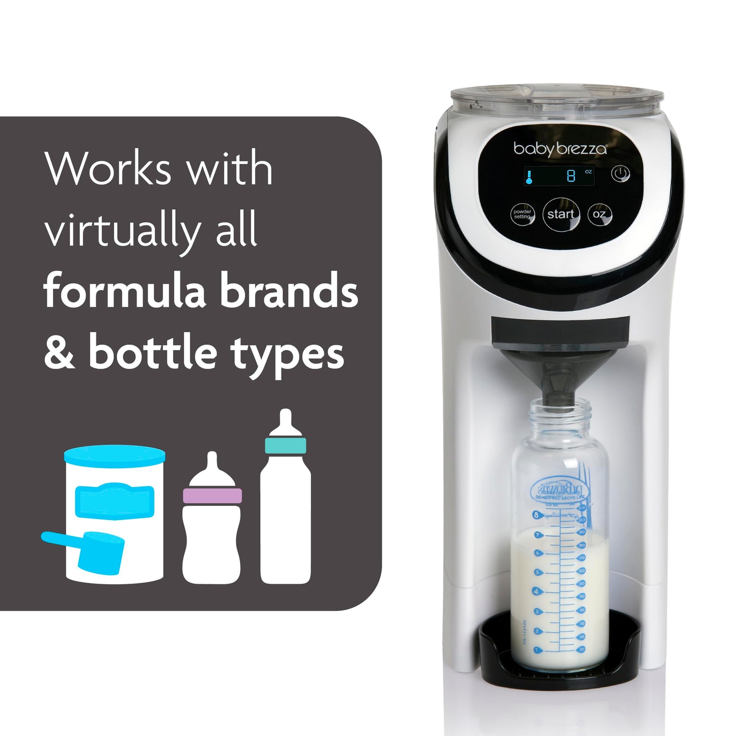 Baby Brezza Formula Pro Mini Baby Formula Mixer Machine Fits Small Spaces And Is Portable For Travel- Bottle Makers Makes The Pe