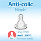 Dr. Browns Natural Flow Level 1 Narrow Baby Bottle Silicone Nipple, Slow Flow, 0M+, 100% Silicone Bottle Nipple, 6 Count (Pack O