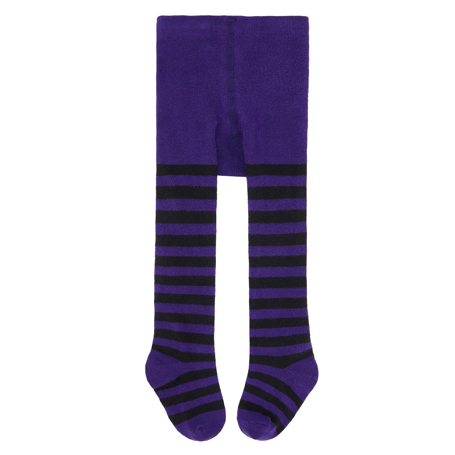 Zando Soft Baby Halloween Tights For Girls Funny Baby Purple And Black Striped Leggings Toddler Striped Tights Toddler Purple Ti