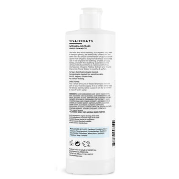 Vivaiodays Organic Saponaria No-Tears Wash & Shampoo, Mild, Gentle And Soap Free 15.2 Fl.Oz.| 450 Ml