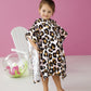 Mud Pie Toddler Poncho, Pink Leopard, 2T-5T