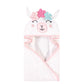 Hudson Baby Unisex Baby Cotton Animal Face Hooded Towel, Flower Llama, One Size