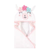 Hudson Baby Unisex Baby Cotton Animal Face Hooded Towel, Flower Llama, One Size