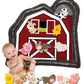 Lala Lou Kids Tummy Time Mat Premium Inflatable Big Red Barn Farmer Toy Tummy Time Water Mat With Stimulation Toys Promoting Mus