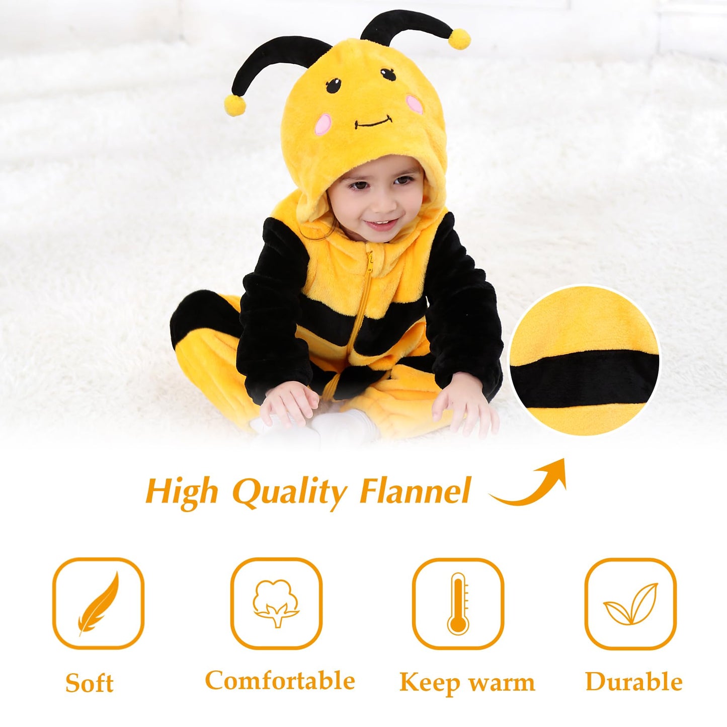 Tonwhar Baby Boy'S Girl'S Animal Bodysuit Infant And Toddler'S Romper Jumpsuit Halloween Costume Partywear(3-6 Months)