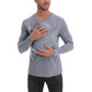 HyabDiop Kangaroo Shirt for Dad and Baby, V Neck Long Sleeve T Shirt for Men Mens Baby Carrier Shirt-Grey-M