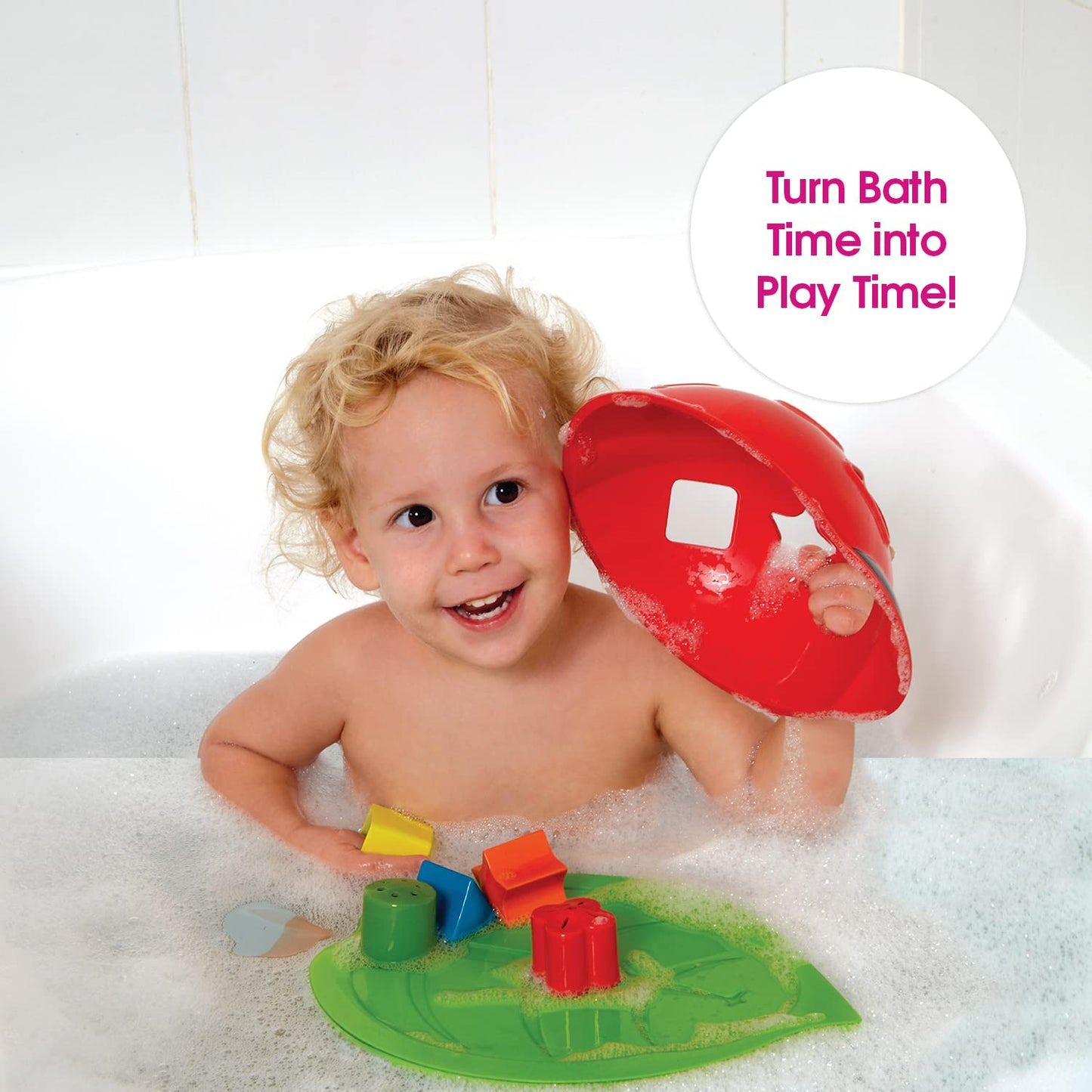 Edushape Ladybug Sorter - Sorting Bathtub Toys - Early Child Development Learning Educational Toy - Toddler Bath Toys - Baby Bat