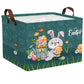 ASKETAM Large Cute Easter Basket for Kid Empty Gift Baby Rectangle Storage Bin Bunny Eggs Boy&Girl Room D  cor (Rabbit Blue)