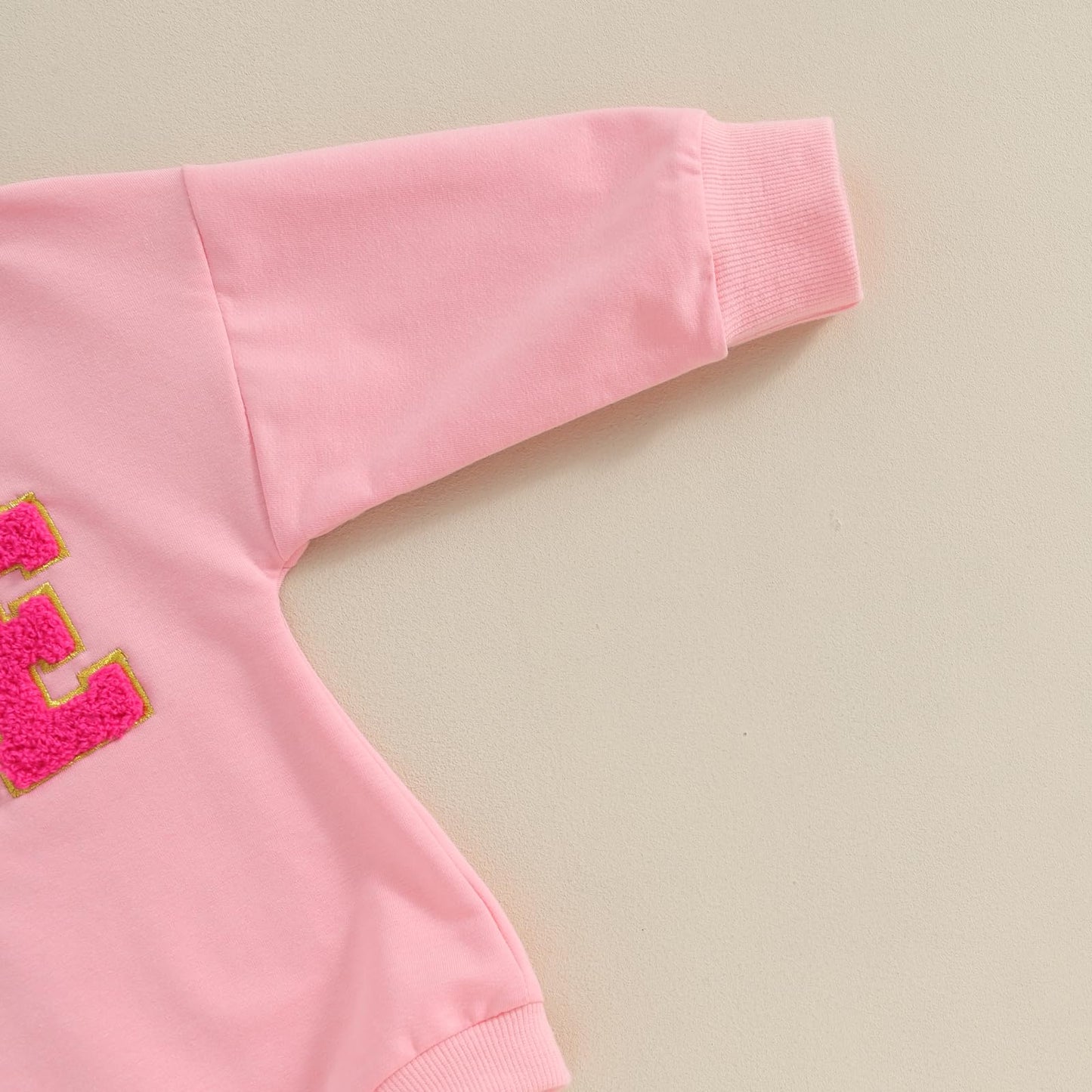 Filgriox Toddler Kids Baby Girl Boy Birthday Outfit Letter Embroidery Long Sleeve Birthday Shirt/Romper Cake Smash Outfits