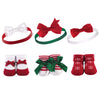 Hudson Baby Unisex Baby Headband And Socks Gift Set, Christmas Snowflake, One Size