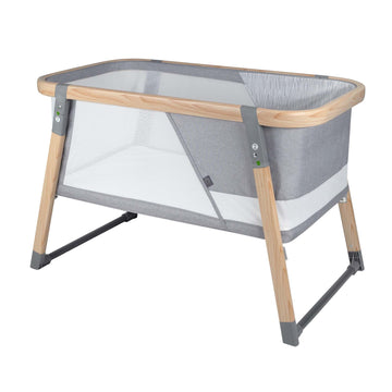 Boppy Portable Baby Bassinet - Lightweight, Low, Fold-Flat Travel Bassinet with Mesh Sides, Anti-Tilt, 2 Custom Fitted Mattress 