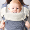 Bebamour Drool And Teething Reversible Cotton Pad For All Carry Positions Baby Carrier White Drool Bib For Boys & Girls(White)