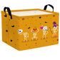 BOAMAU Large Halloween Themed Candy Gift Basket for KidsTrick or Treat Storage Bin Girls Boys Room D  cor (Cute Yellow Skeleton 