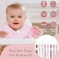 Alvababy Pacifier Clips 8 Pack Binky Paci Clip Holder Leashes For Baby Boys Girls 8Dp09-Da