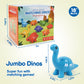 GKDOMS Alphabet Dinosaurs Matching Letters Toy, 26 PCS Double-Sided ABC Dinosaur with Uppercase Lowercase, Match and Snap Fine M