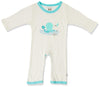 Babysoy Unisex Organi Baby Onepiece Bodysuit (0-3 Months, Octopus)