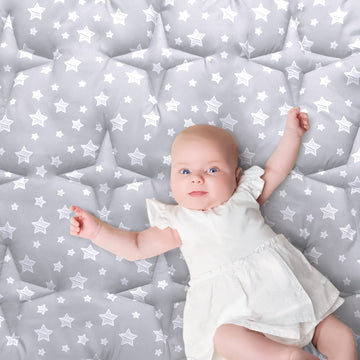 Baby Playpen Mat 50' X 50' Fit For Todale And Liamst Baby Playpen, One-Piece Crawling Mat Non Slip Cushioned Baby Mats For Pla