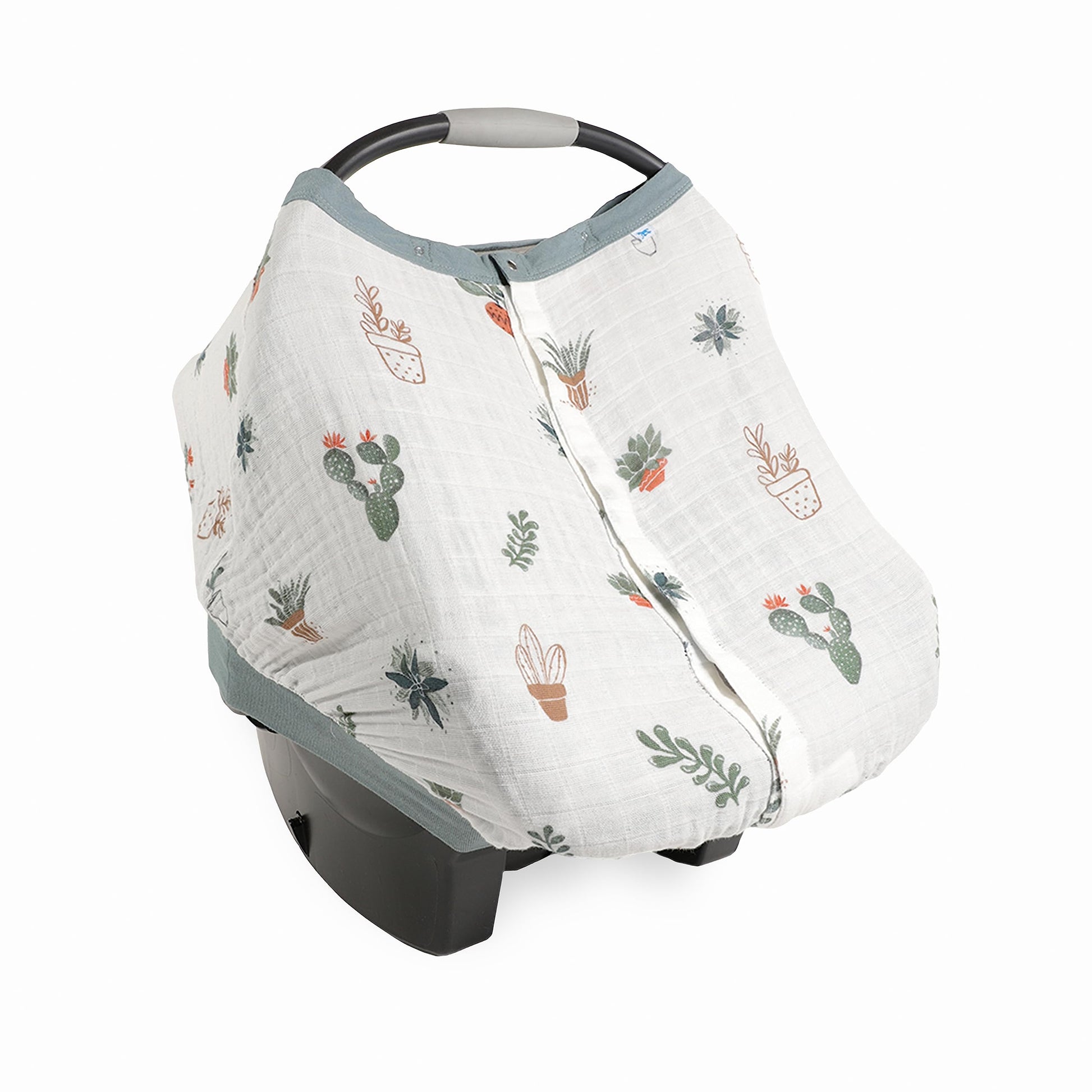 Little Unicorn 100% Cotton Muslin Car Seat Canopy | Super Soft Lightweight Cover With Window | Breathable | Magnetic Closure | B