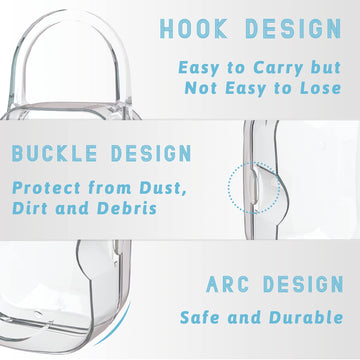 Laneyli Pacifier Case Classic (Pack Of 2, Clear, Pink)