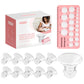 Nipple Ruler, Flange Sizing Kit With 10Pcs Flange Insert 13/15/17/19/21Mm, Silicone & Soft Flange Insert Kit For Breast Pump Rep